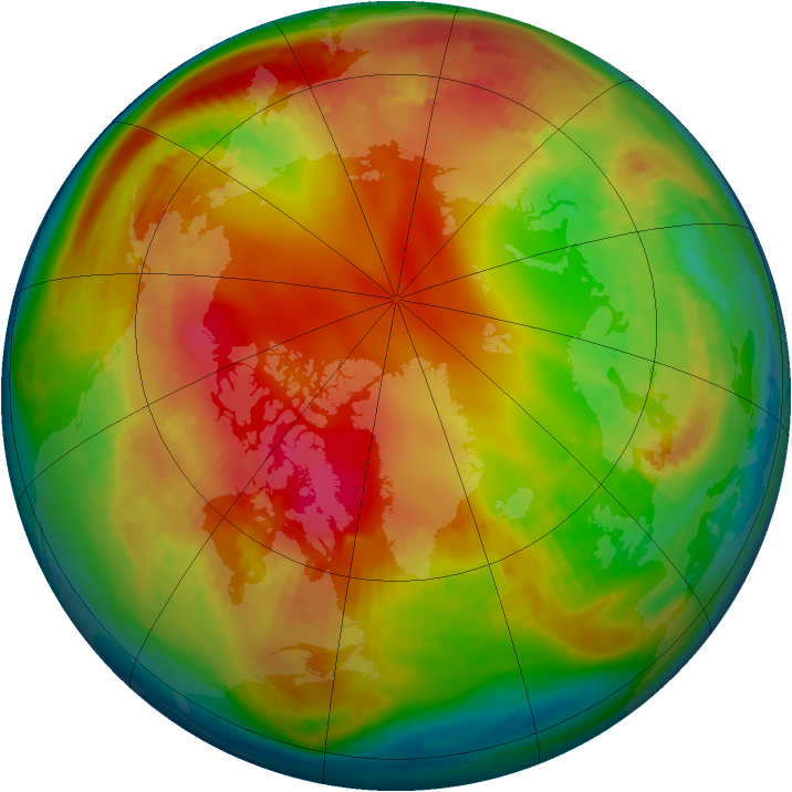 Arctic ozone map for 29 January 1987